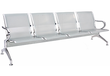 banca de espera metálica de 4 plazas para hospitales consultorios aeropuerto y estéticas