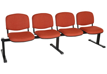 banca de espera metálica reforzada de 4 plazas para hospitales consultorios aeropuerto y estéticas