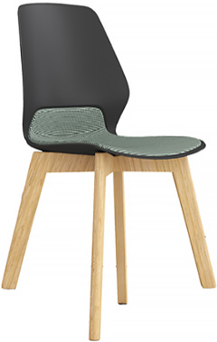 sillas para oficina de visita con cuatro patas de madera