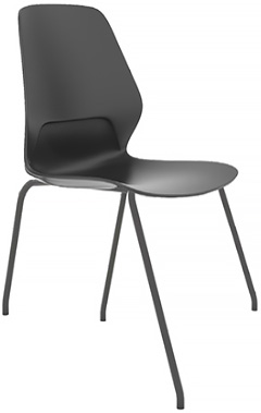 sillas para oficina de visita con cuatro patas tubulares